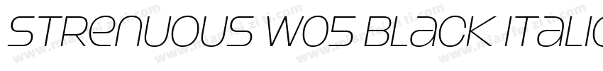 Strenuous W05 Black Italic字体转换